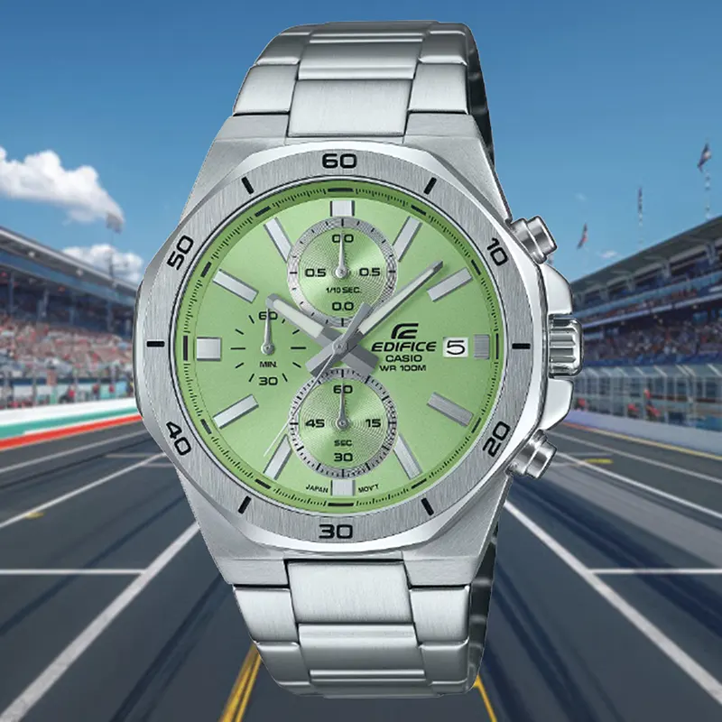 Casio Edifice Chronograph Light Green Casual Men's Watch- EFV-640D-3AV